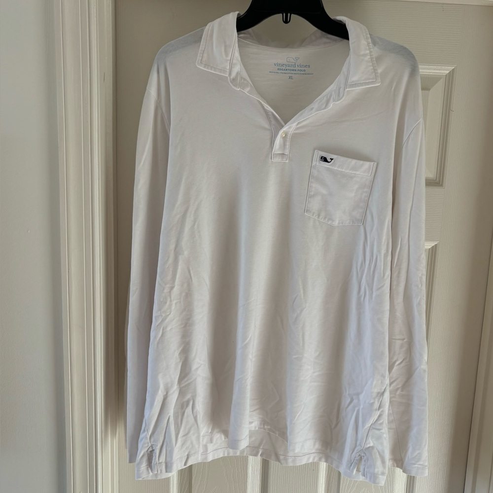 Vineyard Vines Men's White Long Sleeve Shirt Size XL